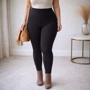 SPANX Brown High Waisted Shaping Leggings Size 1X Ponte Slimming Pants